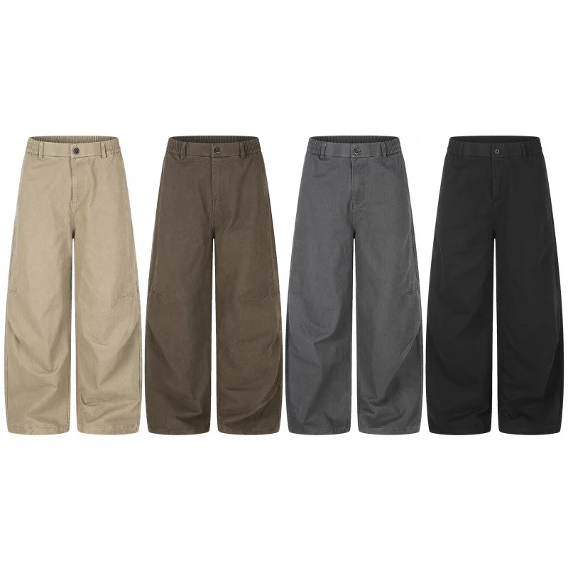 Damen Weite Culotte-Hose mit hohem Bund, elastischem Einsatz und Utility‑Nähten Nord Taschen