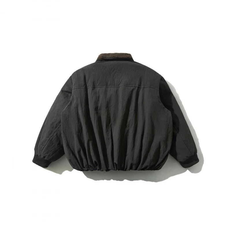 Herren Gepolsterte Bomberjacke mit Teddykragen, Pattentaschen und elastischem Saum Nord Taschen