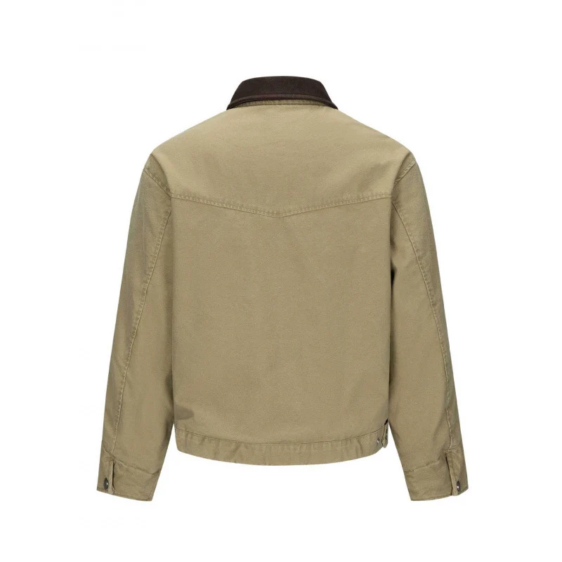 Herren Gefütterte Canvas-Blousonjacke mit Teddyfutter und Hemdkragen Nord Taschen