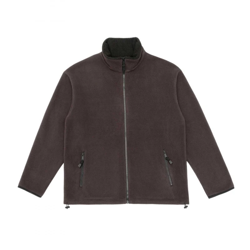 Herren Fleecejacke mit Stehkragen, windabweisendem Microfleece und Kordelzugsaum Nord Taschen
