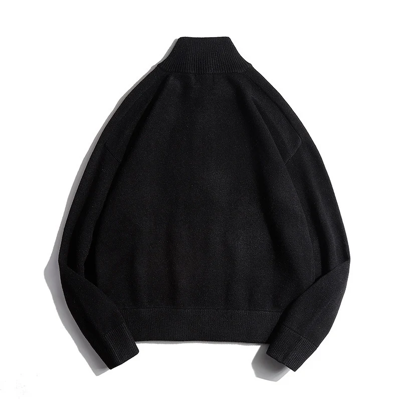 Herren Feinstrickpullover mit halbem Reißverschluss und Stehkragen Nord Taschen