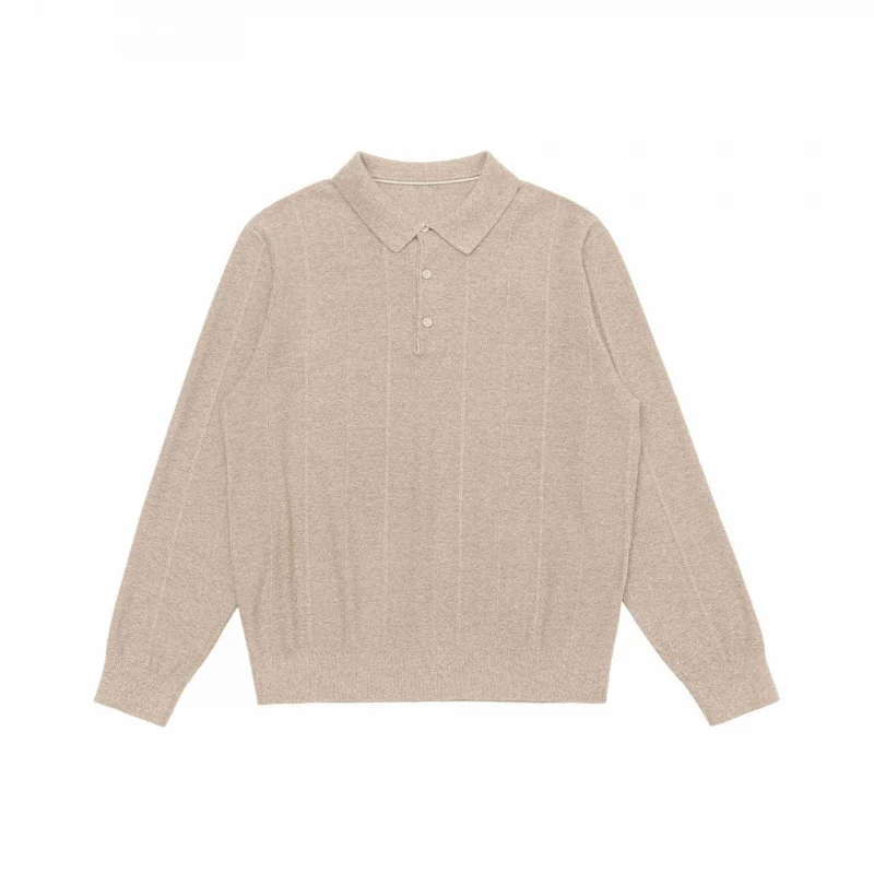 Herren Feinstrick-Poloshirt mit Henley-Knopfleiste, Rippbündchen und leicht kastigem Schnitt Nord Taschen
