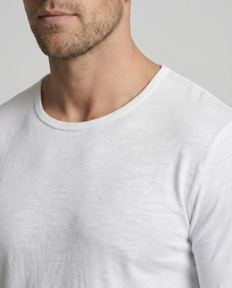 Herren langärmeliges Longshirt mit Rundsaum