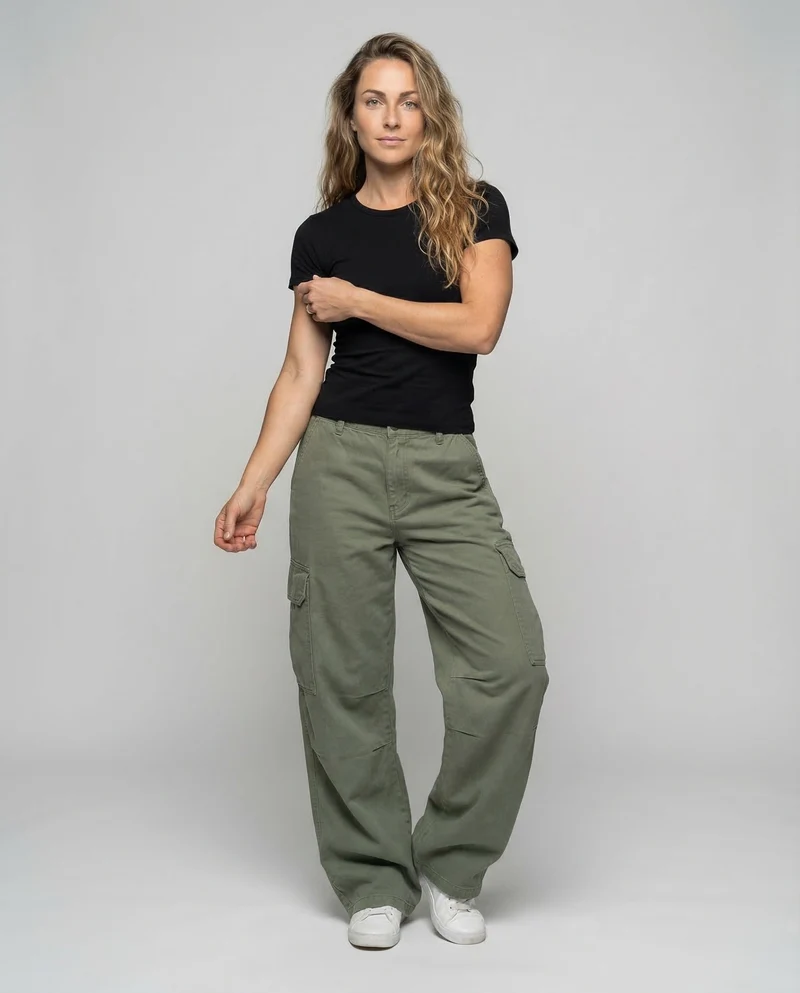 Damen Cargo Hose Weit - Arvani
