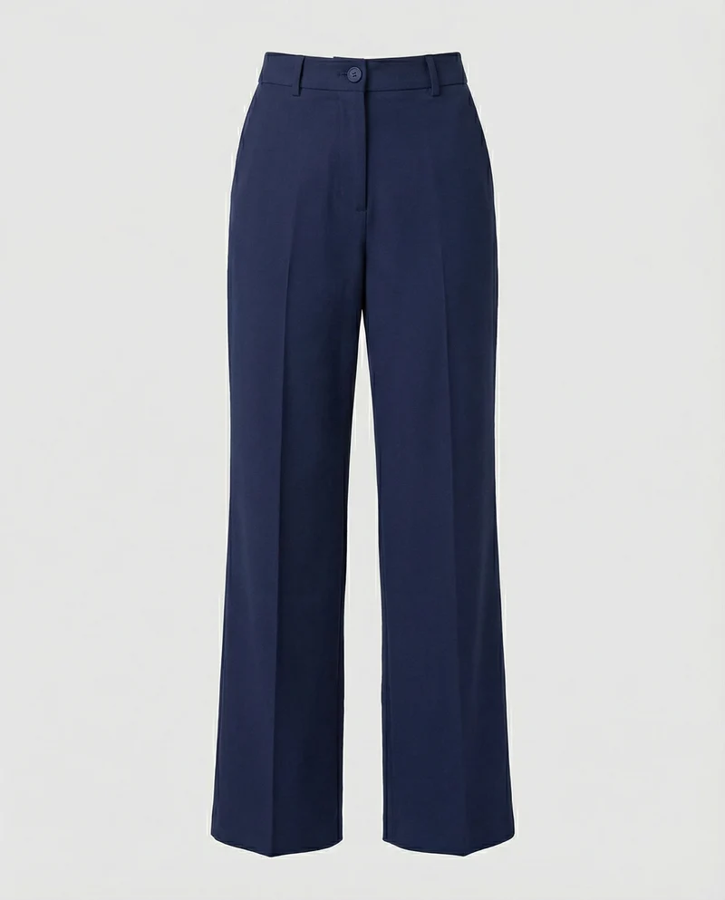 Damen Hochtaillierte Weite Hose
