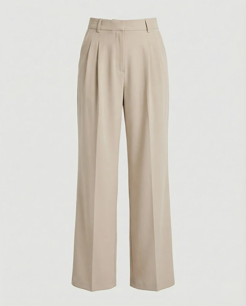Damen Hochtaillierte Weite Hose