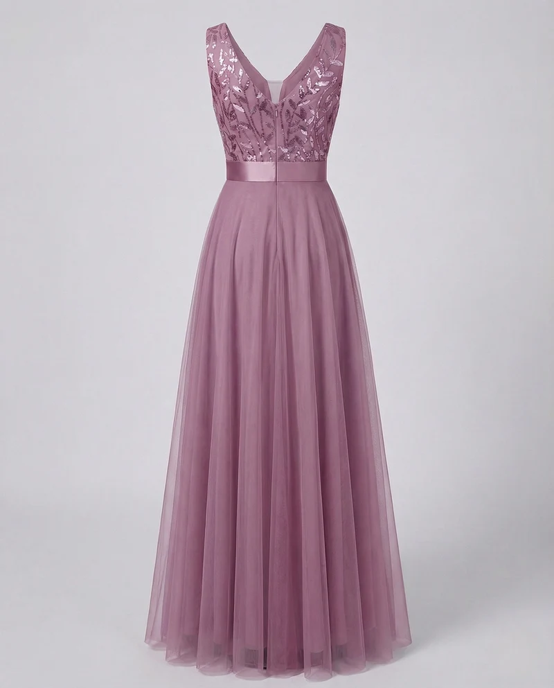 Damen Ballkleid Tüllrock Besticktes Bustier