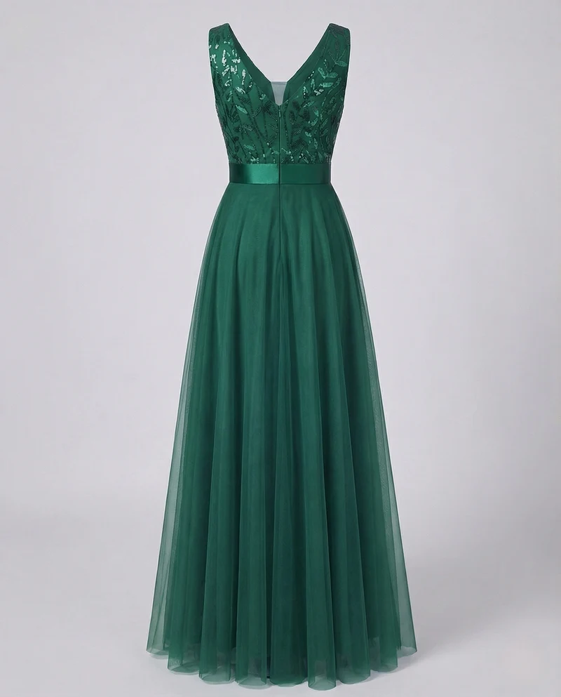 Damen Ballkleid Tüllrock Besticktes Bustier