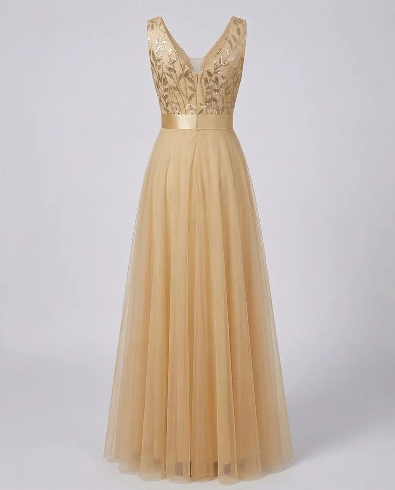 Damen Ballkleid Tüllrock Besticktes Bustier