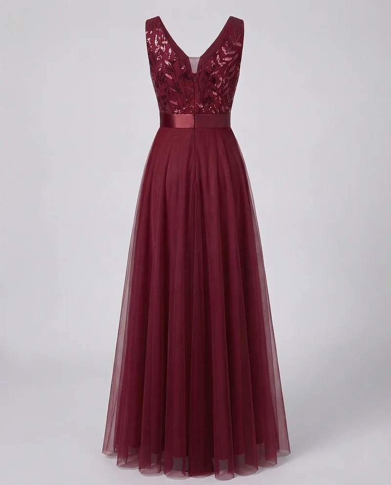 Damen Ballkleid Tüllrock Besticktes Bustier