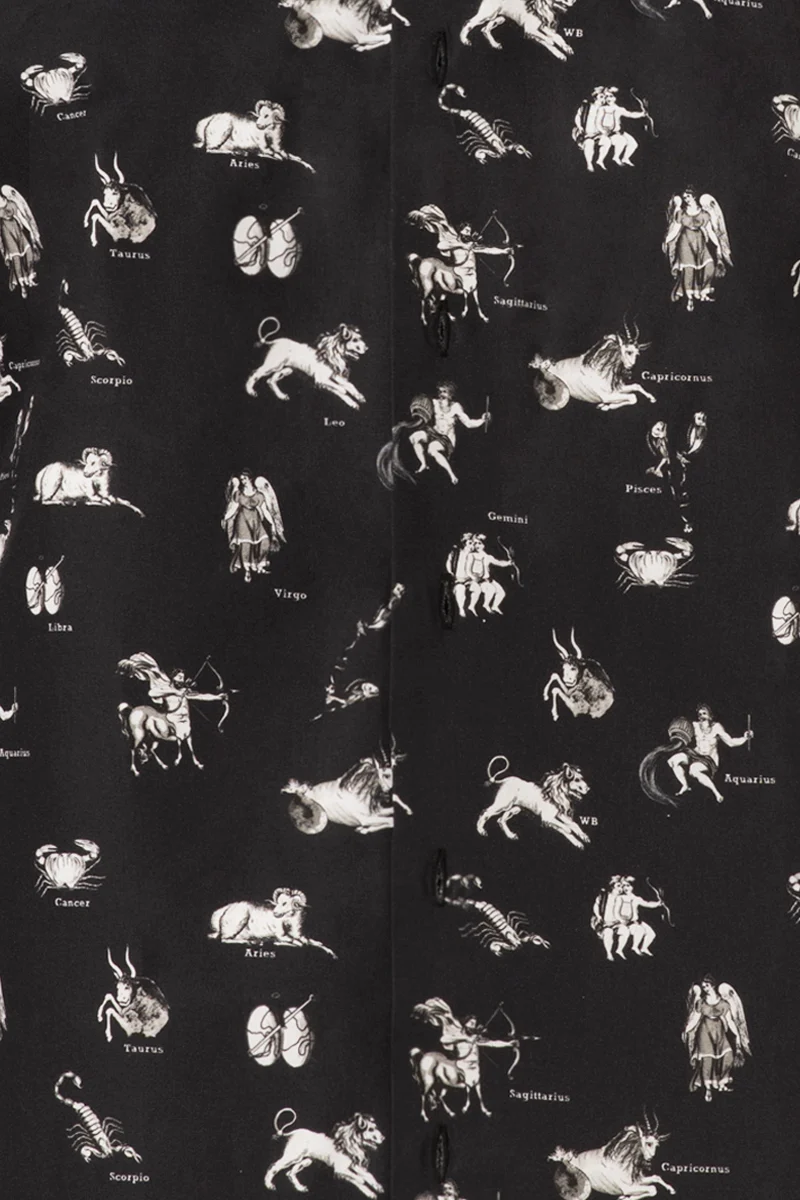 Zodiac Print Long Sleeve Shirt for Men