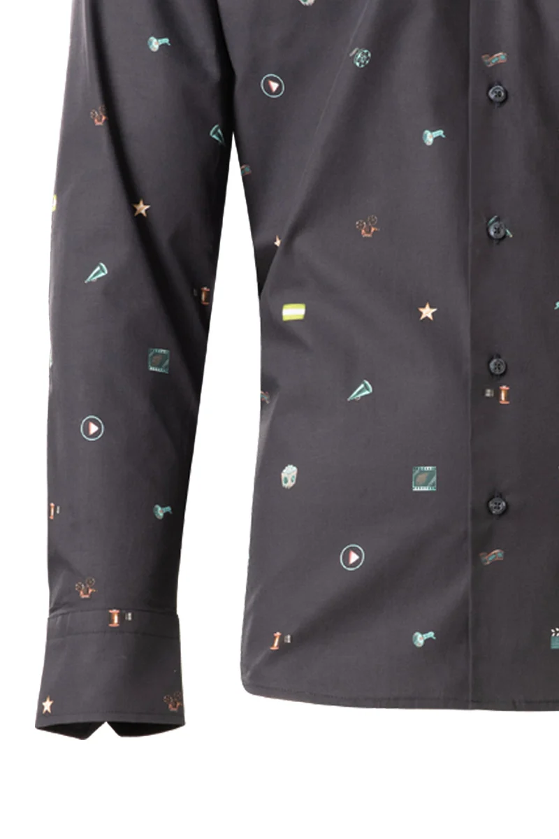 WB Rotterdam Film Festival Print Long Sleeve Shirt for Men