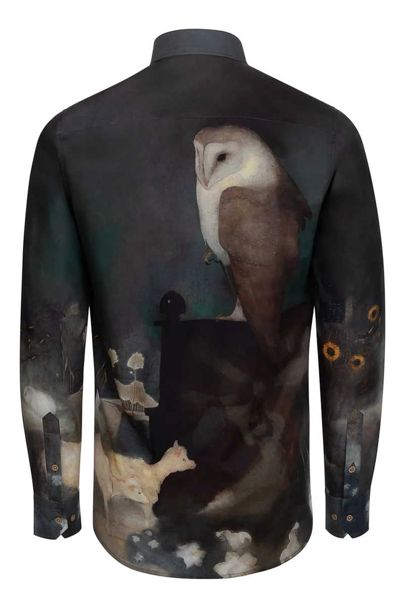 Jan Mankes Collage Print Long Sleeve Shirt for Men
