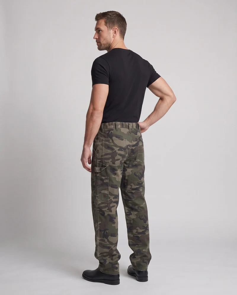 Stylische Herren Cargo-Hosen mit Camouflage-Muster Nord Taschen