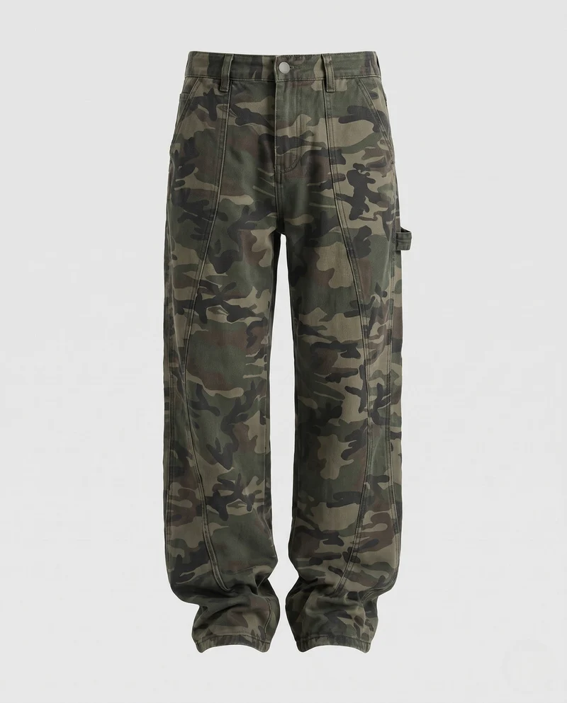 Stylische Herren Cargo-Hosen mit Camouflage-Muster Nord Taschen