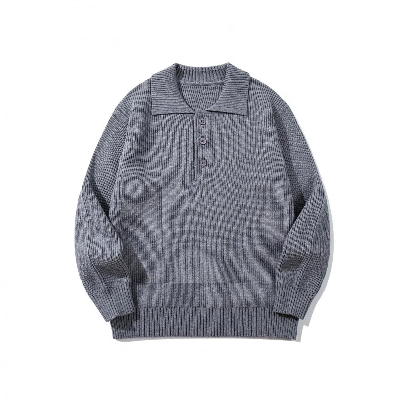 Herren Feinstrick-Polo-Pullover mit Hemdkragen, Knopfleiste und geripptem Saum Nord Taschen