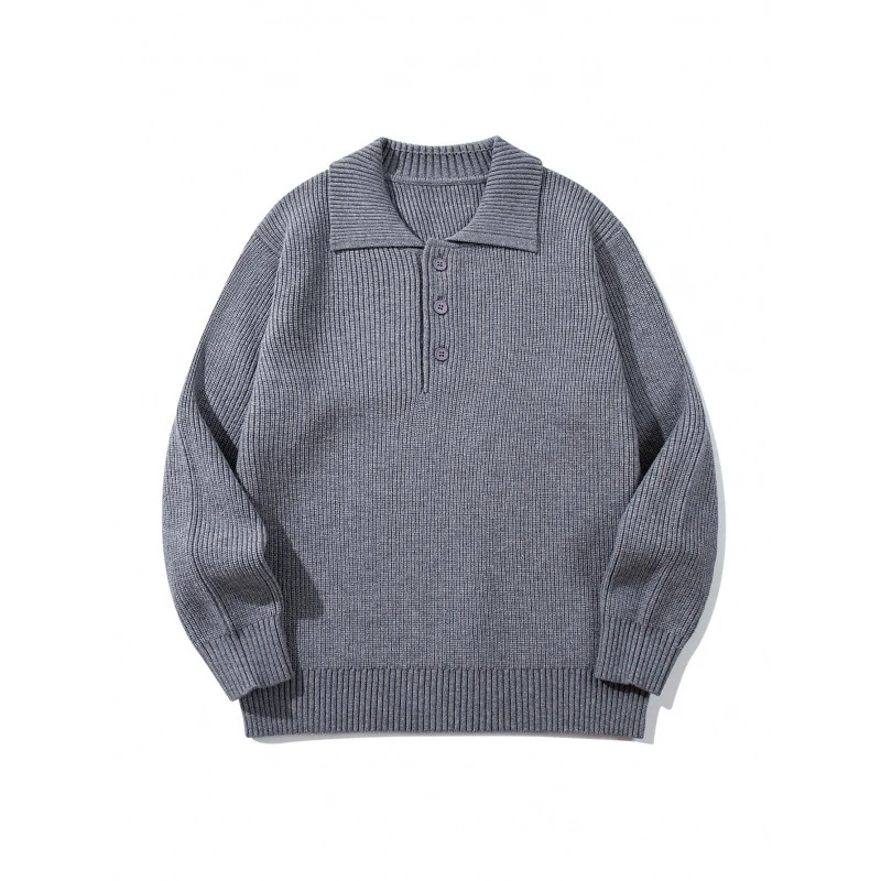 Herren Feinstrick-Polo-Pullover mit Hemdkragen, Knopfleiste und geripptem Saum Nord Taschen