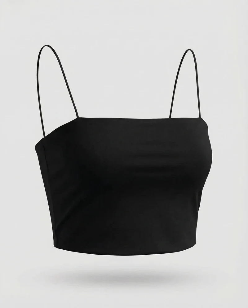 Damen Minimalistische Riemen Modal Kurzoberteil