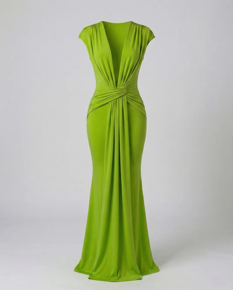 Damen Raffinerte Knotenakzent Maxikleid