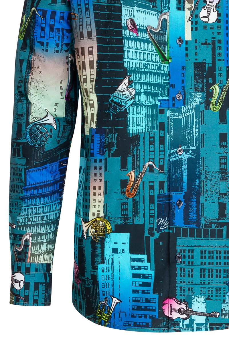 Rotterdam Jazz Festival Long Sleeve Shirt for Men