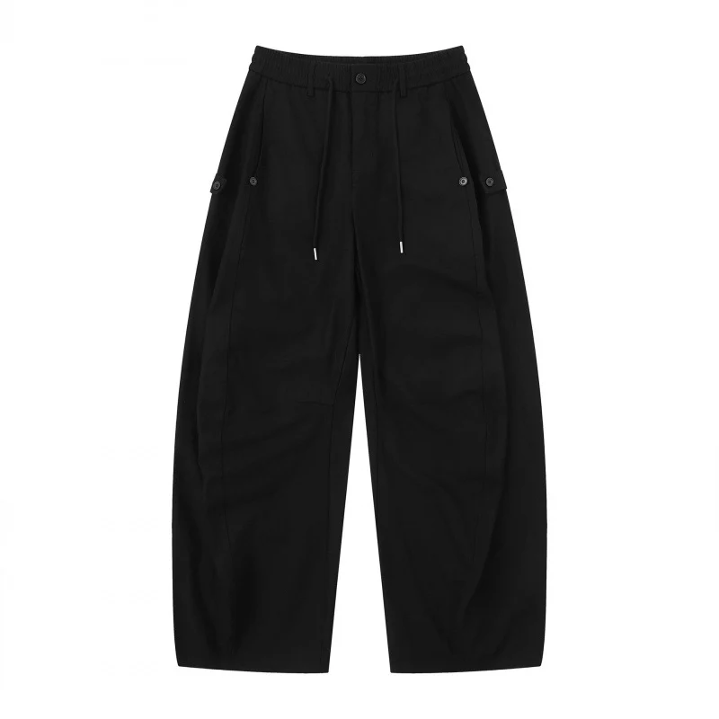 Damen Weite Culotte-Cargo-Hose mit elastischem Bund, Tunnelzug und aufgesetzten Taschen Nord Taschen