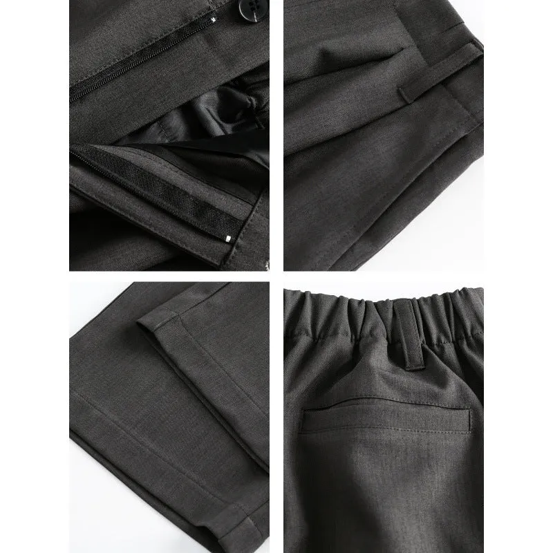 Damen Hochtaillierte weite Bundfalten-Hose mit geradem Bein Nord Taschen