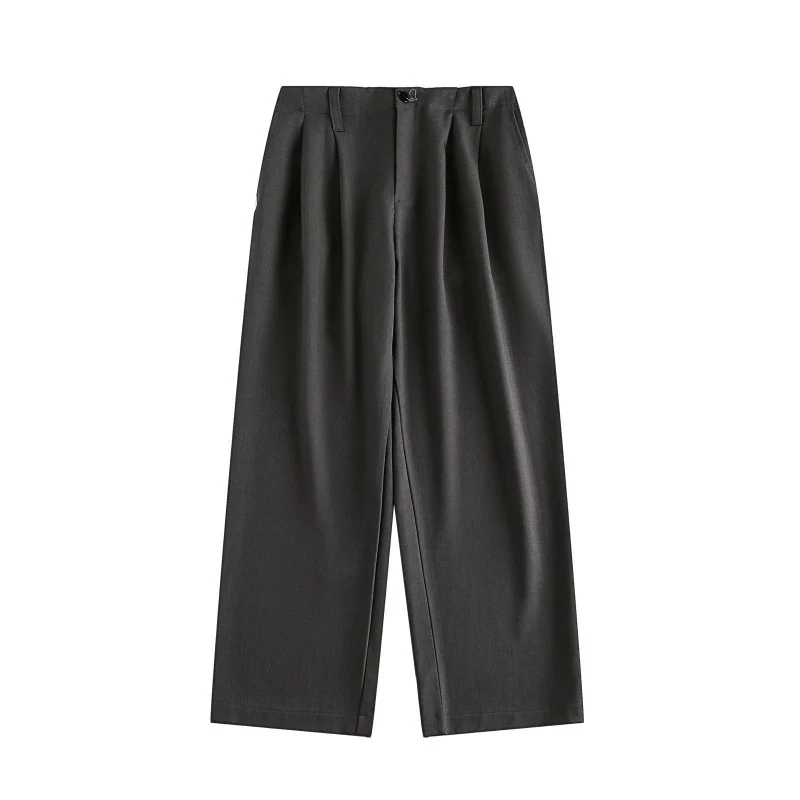 Damen Hochtaillierte weite Bundfalten-Hose mit geradem Bein Nord Taschen