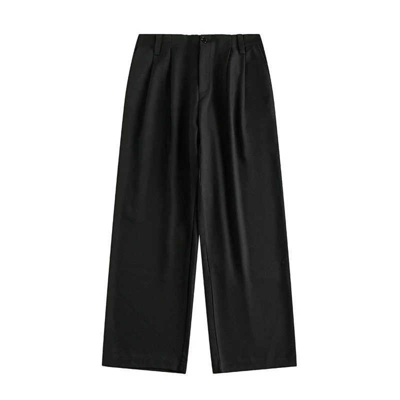 Damen Hochtaillierte weite Bundfalten-Hose mit geradem Bein Nord Taschen