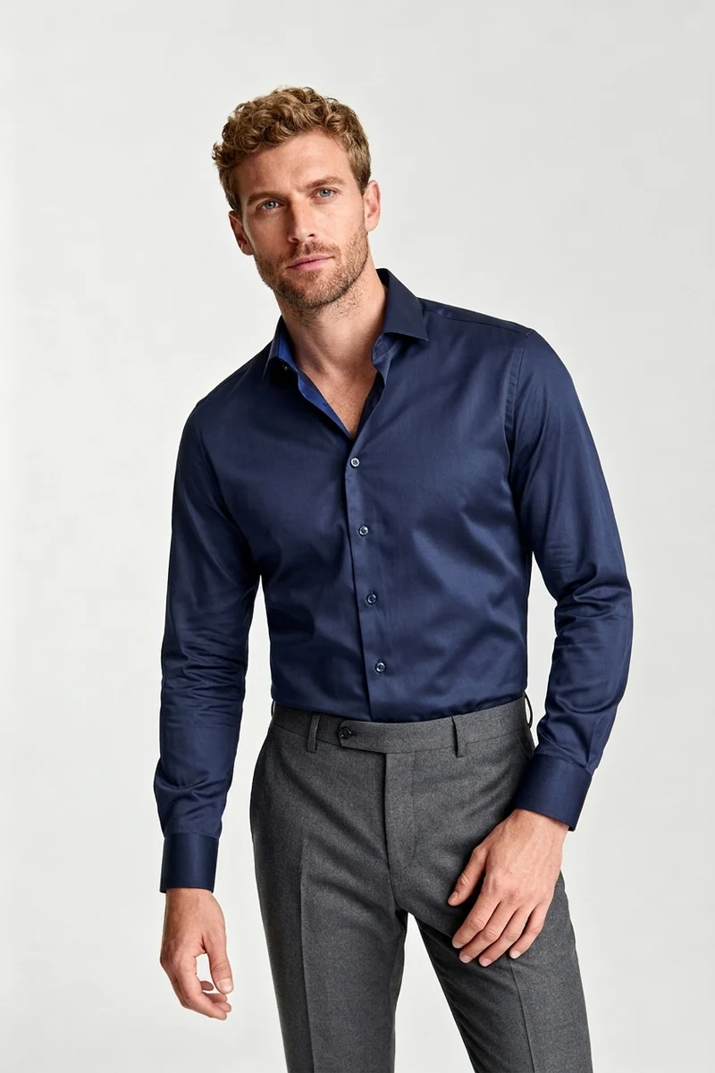 4070-21701 - City Stretch Hemd slim fit - blau