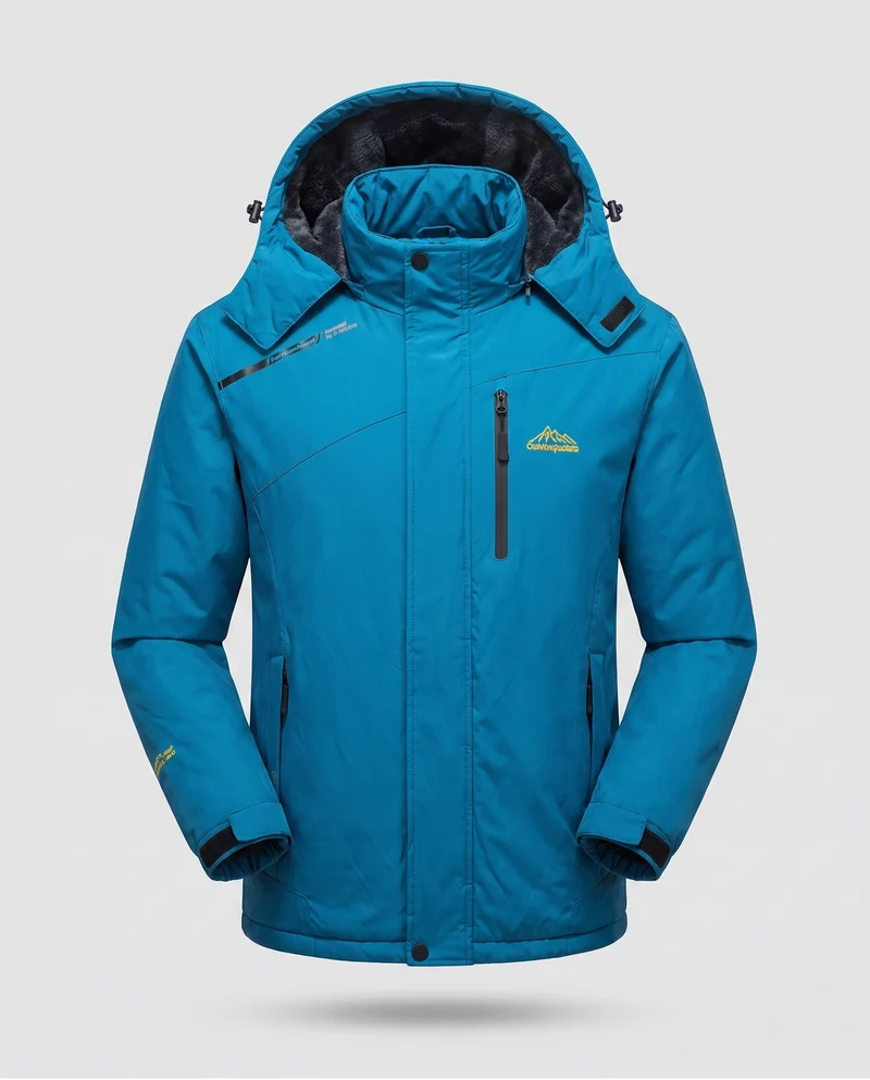 Herren Winterparka mit dickem Fleece-Innenfutter, abnehmbarer Kapuze und winddichter, wasserabweisender Softshell-Schicht Nord Taschen