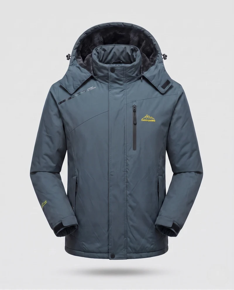 Herren Winterparka mit dickem Fleece-Innenfutter, abnehmbarer Kapuze und winddichter, wasserabweisender Softshell-Schicht Nord Taschen