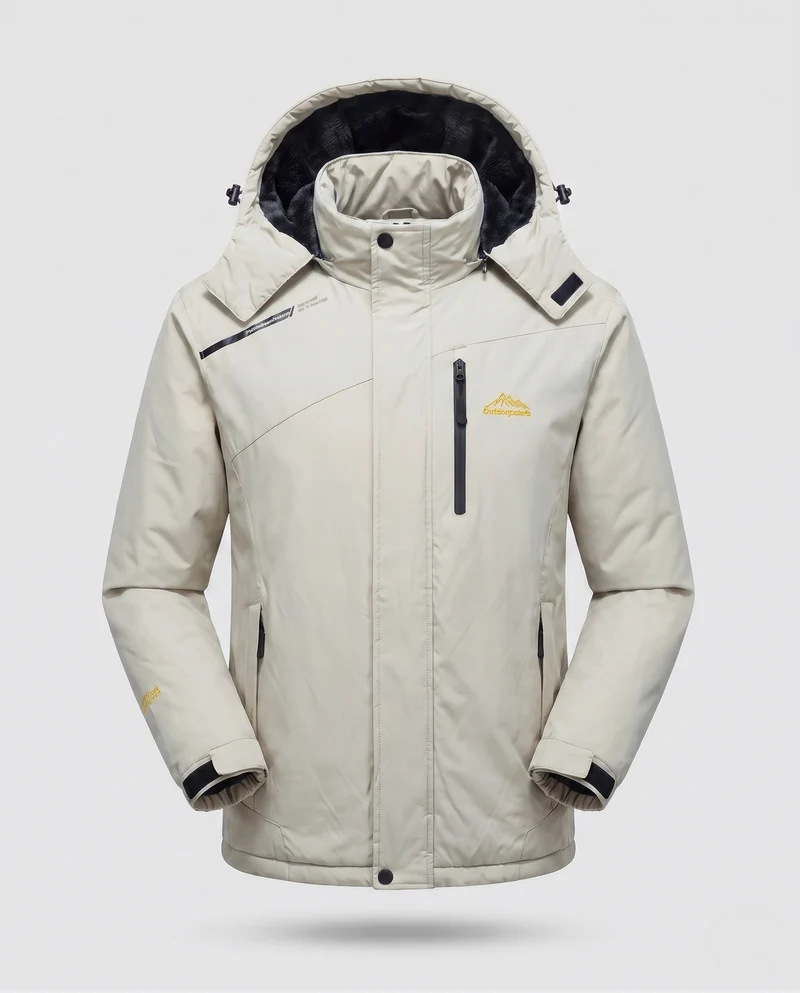 Herren Winterparka mit dickem Fleece-Innenfutter, abnehmbarer Kapuze und winddichter, wasserabweisender Softshell-Schicht Nord Taschen