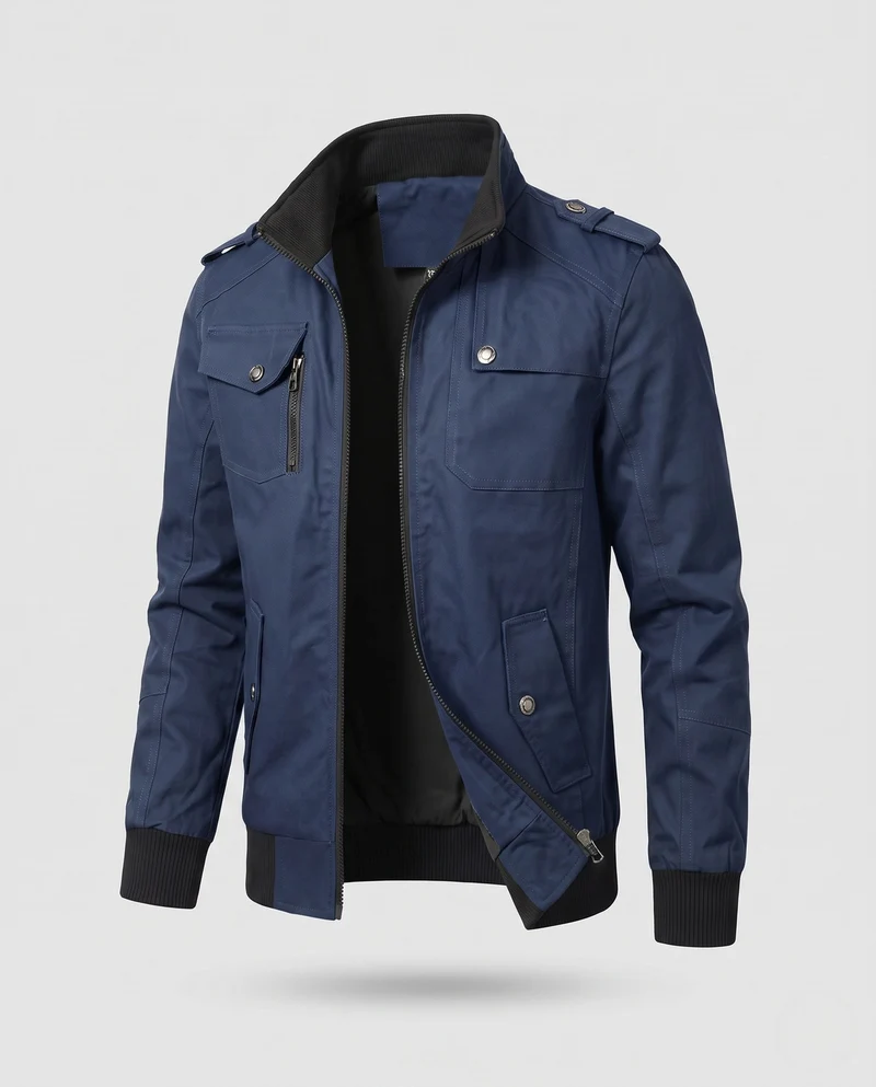 Herren Stylische Feldjacke mit praktischen Taschen Nord Taschen