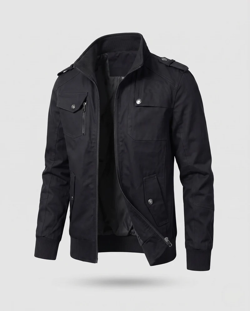 Herren Stylische Feldjacke mit praktischen Taschen Nord Taschen