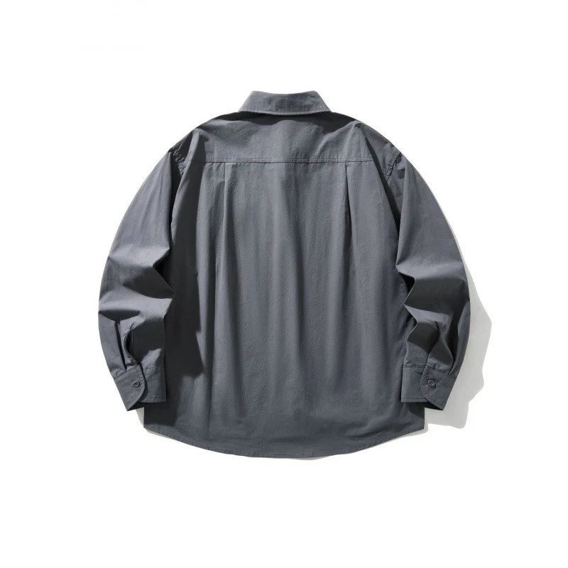 Herren Boxy-Overshirt mit Brusttasche und Hemdkragen aus leichtem Baumwollmix Nord Taschen