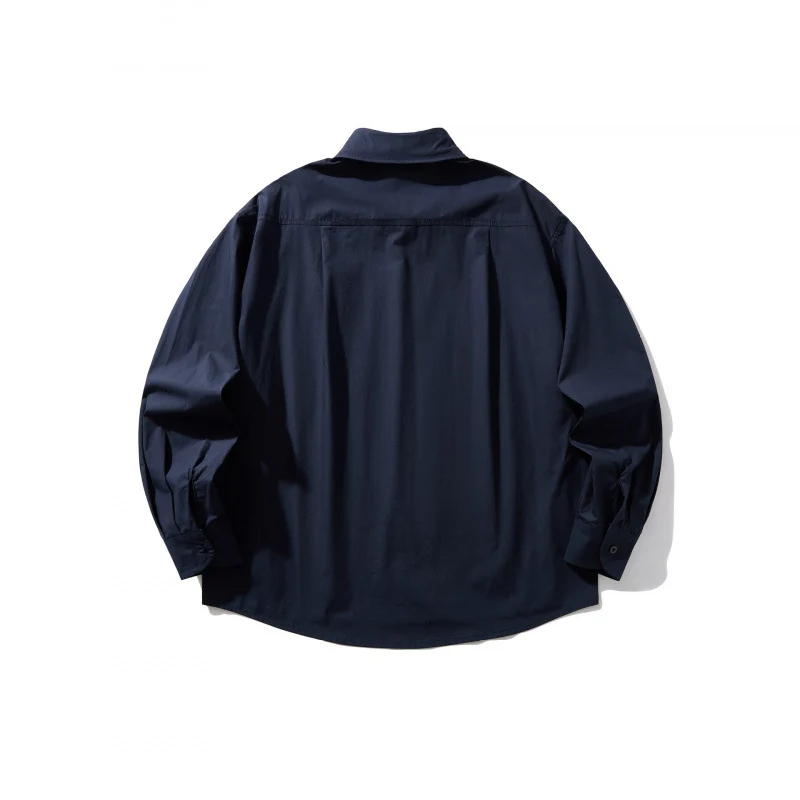 Herren Boxy-Overshirt mit Brusttasche und Hemdkragen aus leichtem Baumwollmix Nord Taschen