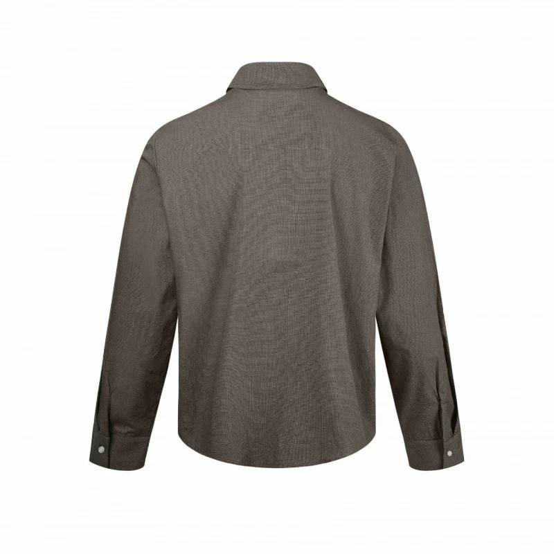 Herren Boxy-Hemdjacke mit Zwei-Wege-Metallreißverschluss und feiner Strukturqualität Nord Taschen