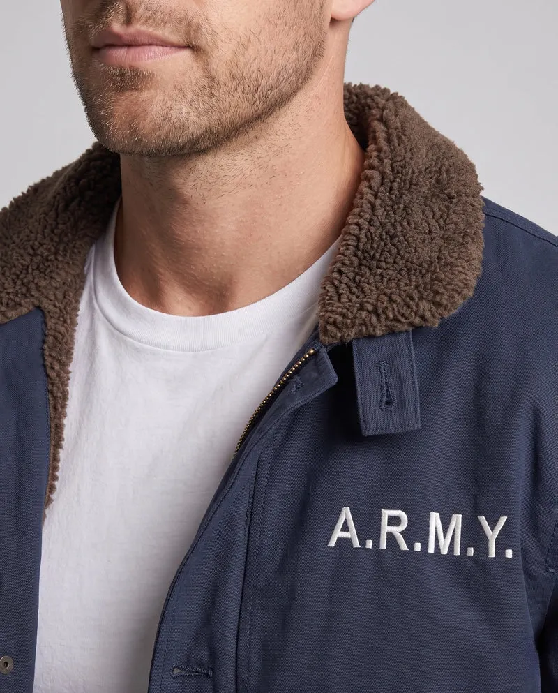 Herren Robuste Feldjacke mit Teddykragen Nord Taschen