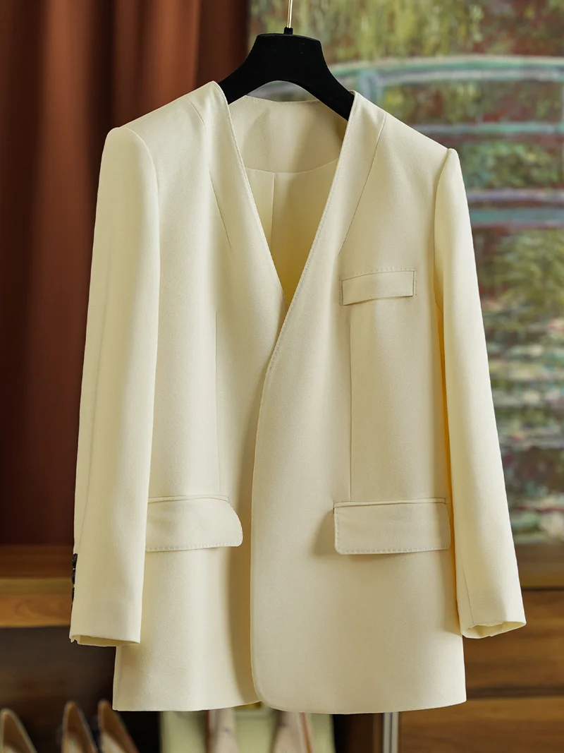 Damen Eleganter Blazer ohne Verschluss Nord Taschen