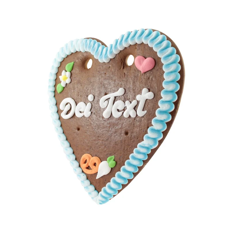 Wiesn-Herz mit Beschriftung