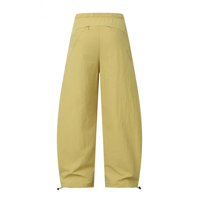 Damen Weite Cargo-Hose mit Tunnelzugbund, integriertem Webgürtel und verstellbaren Kordelabschlüssen Nord Taschen