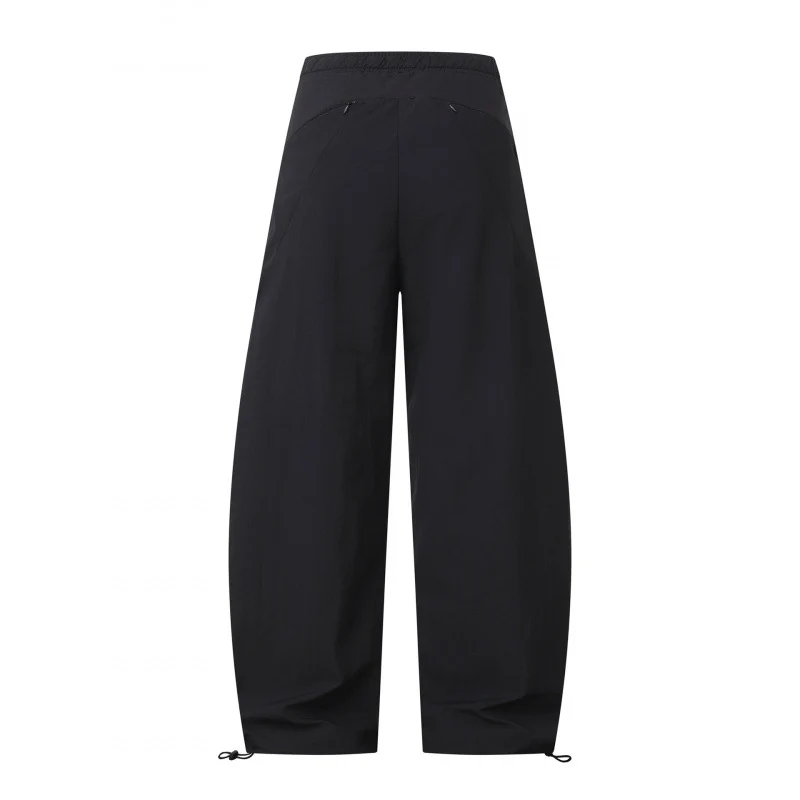 Damen Weite Cargo-Hose mit Tunnelzugbund, integriertem Webgürtel und verstellbaren Kordelabschlüssen Nord Taschen