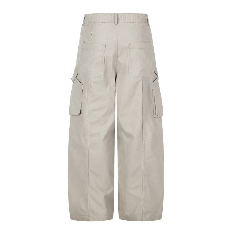 Damen weite Cargo‑Culottehose mit hoher Taille, aufgesetzten Klappentaschen und lässiger Cropped‑Silhouette Nord Taschen