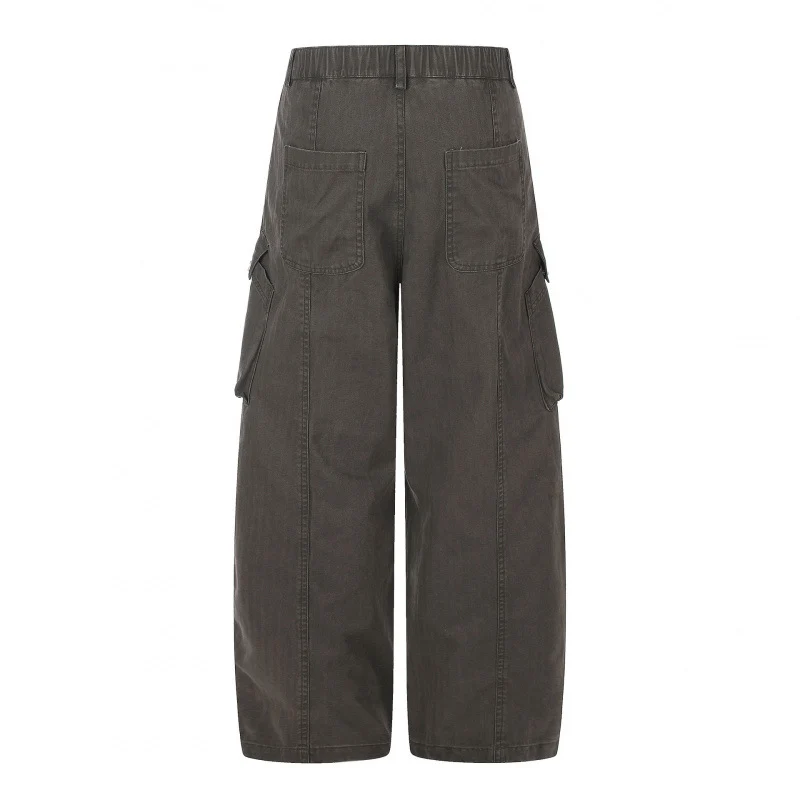 Damen weite Cargo‑Culottehose mit hoher Taille, aufgesetzten Klappentaschen und lässiger Cropped‑Silhouette Nord Taschen