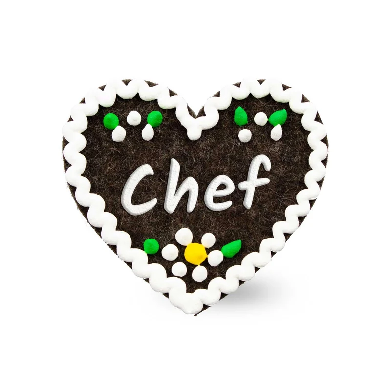 Filzherz-Anstecker "Chef"