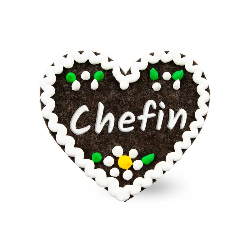Filzherz-Anstecker "Chefin"