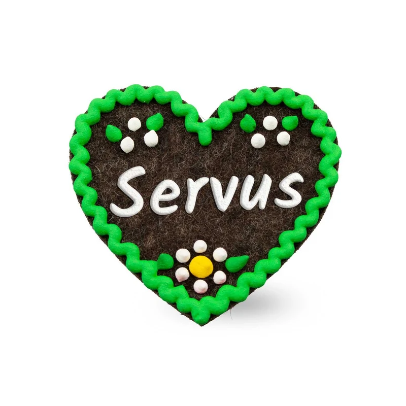 Filzherz-Anstecker "Servus"