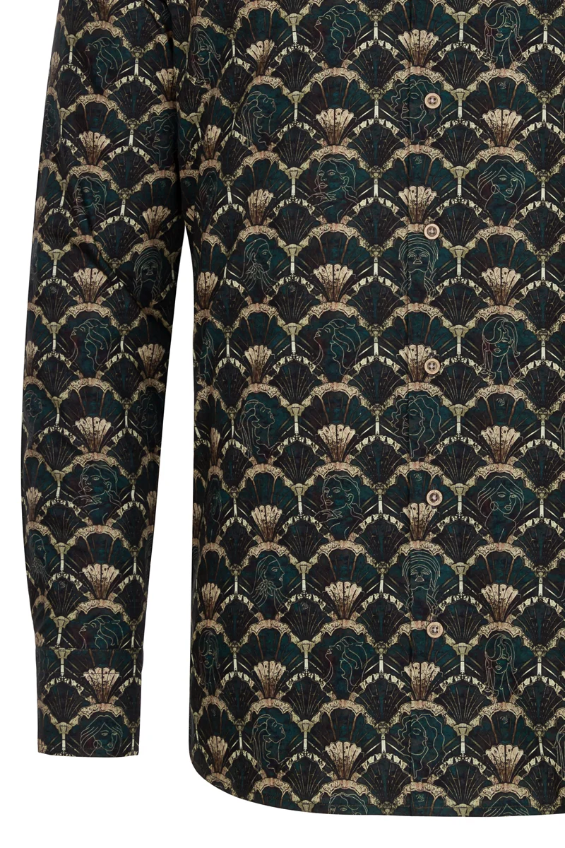 Gatsby's Muse Long Sleeve Print Shirt for Men
