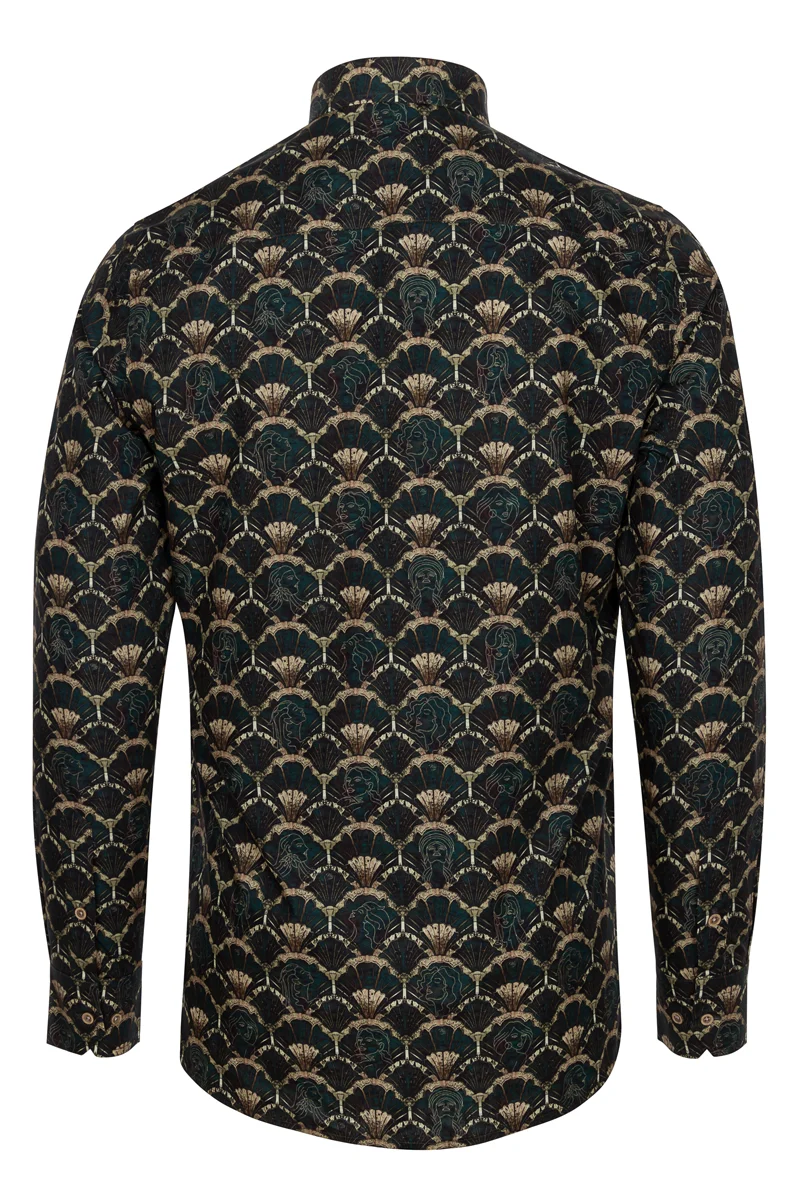 Gatsby's Muse Long Sleeve Print Shirt for Men