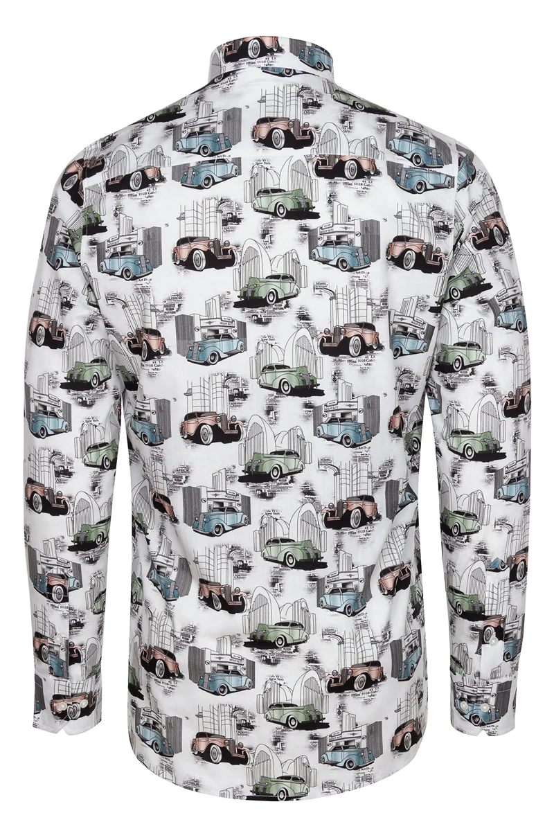 Gatsby's Ride Long Sleeve Print Shirt for Men